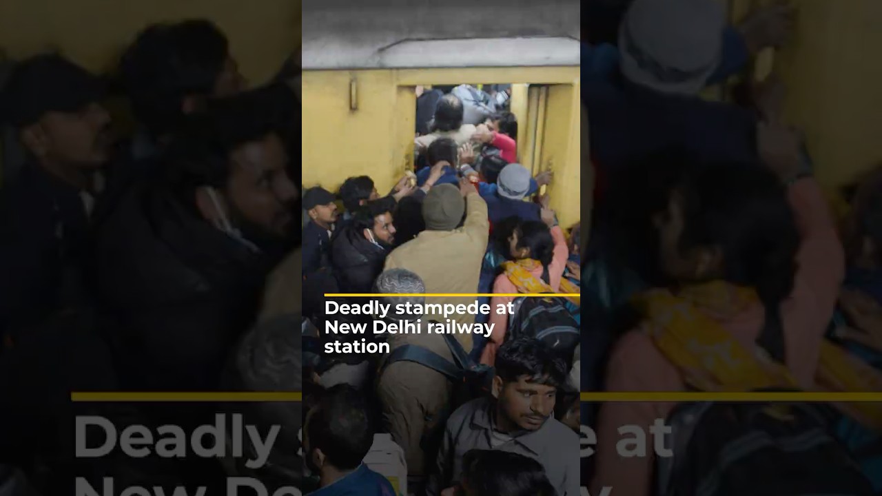 Stampede at New Delhi railway station kills at least 18 people | AJ#shorts