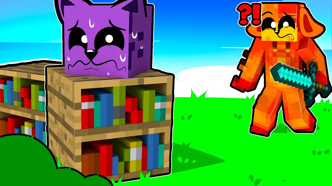 DogDay e os Smiling Critters no ESCONDE ESCONDE do Minecraft