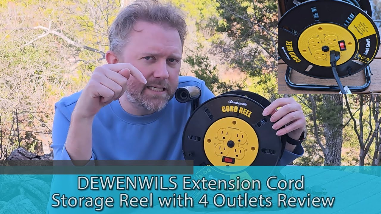 DEWENWILS Extension Cord Storage Reel Review: The Ultimate Power Solution with 4 Outlets!