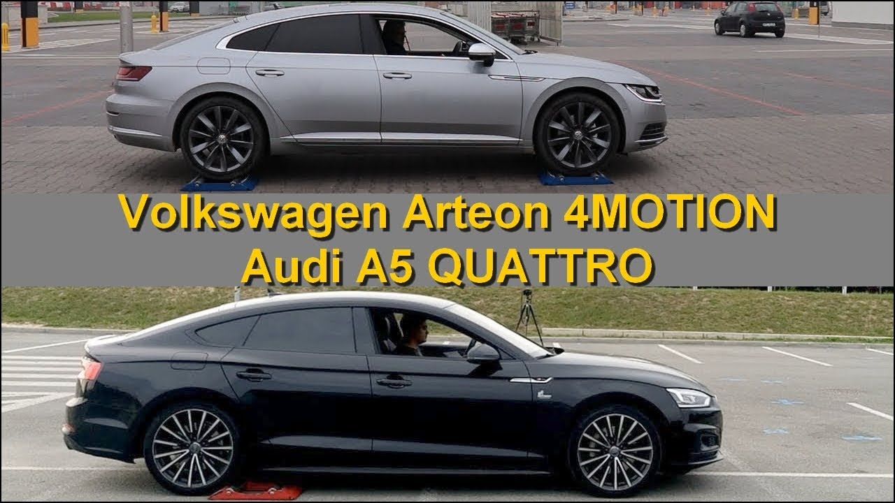 SLIP TEST - 4Motion vs Quattro - Volkswagen Arteon vs Audi A5 - 