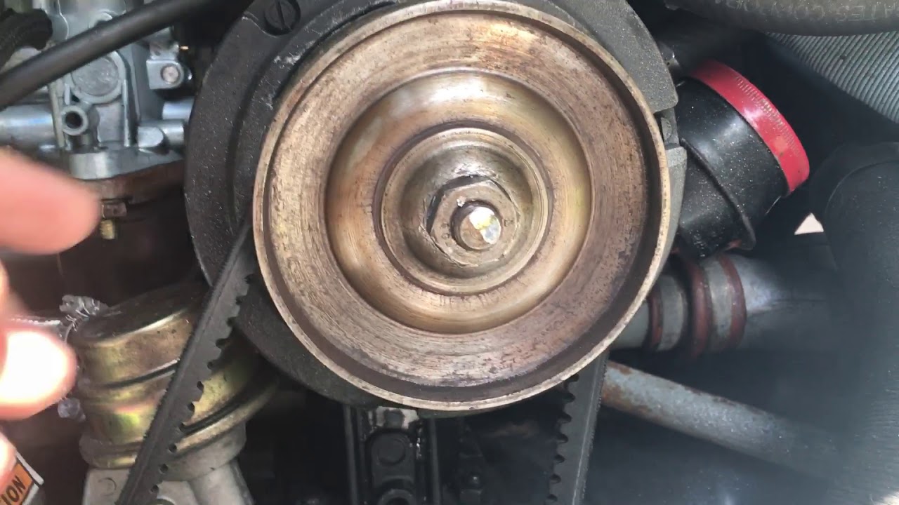 73 Vw super beetle alternator pulley and shaft stripped ,quick fix to get home..
