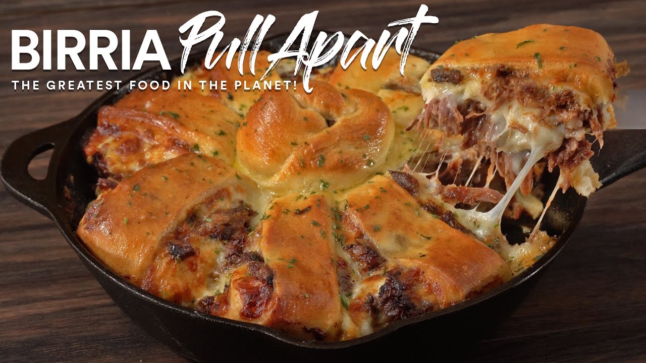 Birria Pull Apart Garlic Bread, The Greatest Sous Vide Dish!