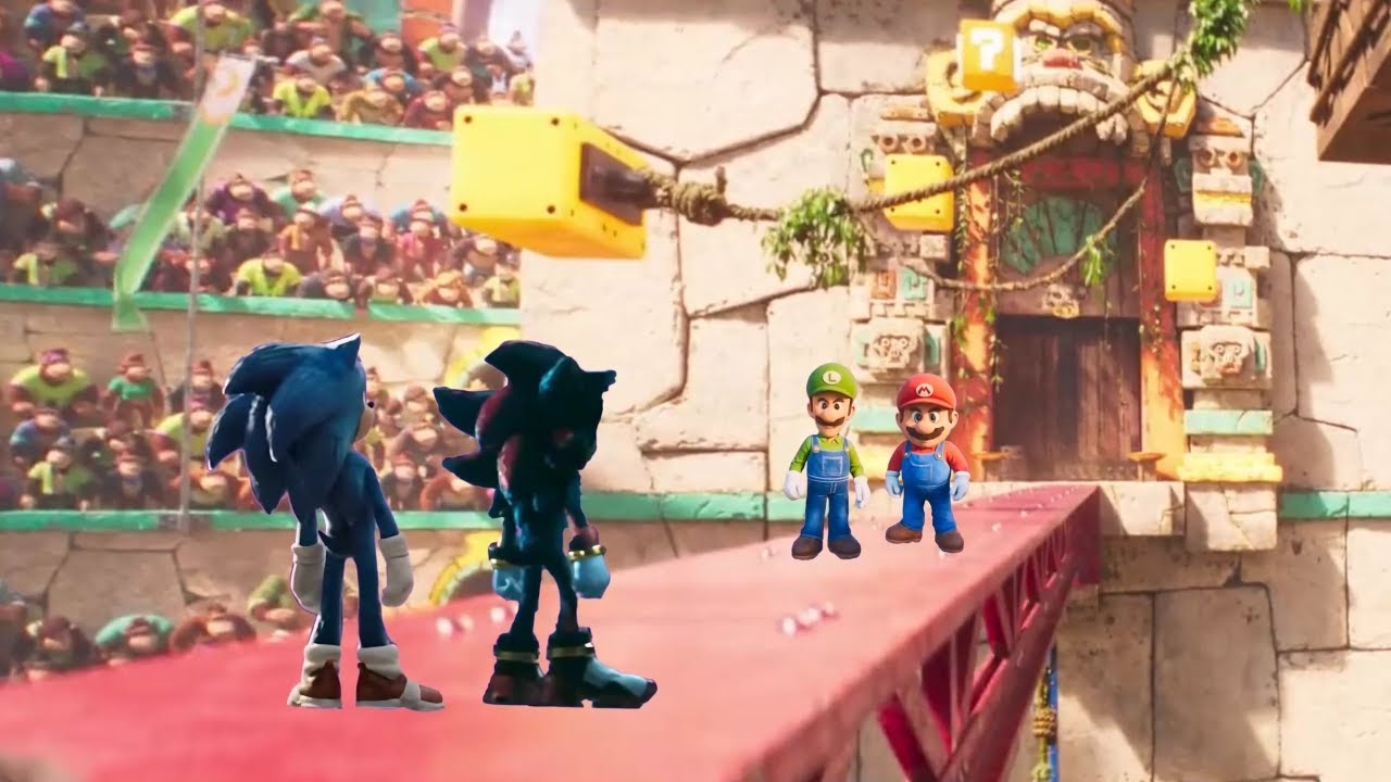 Mario i Luigi kontra Sonic i Shadow na Wielkim Pierścieniu Konga | Epicka bitwa, część 25 | Super...