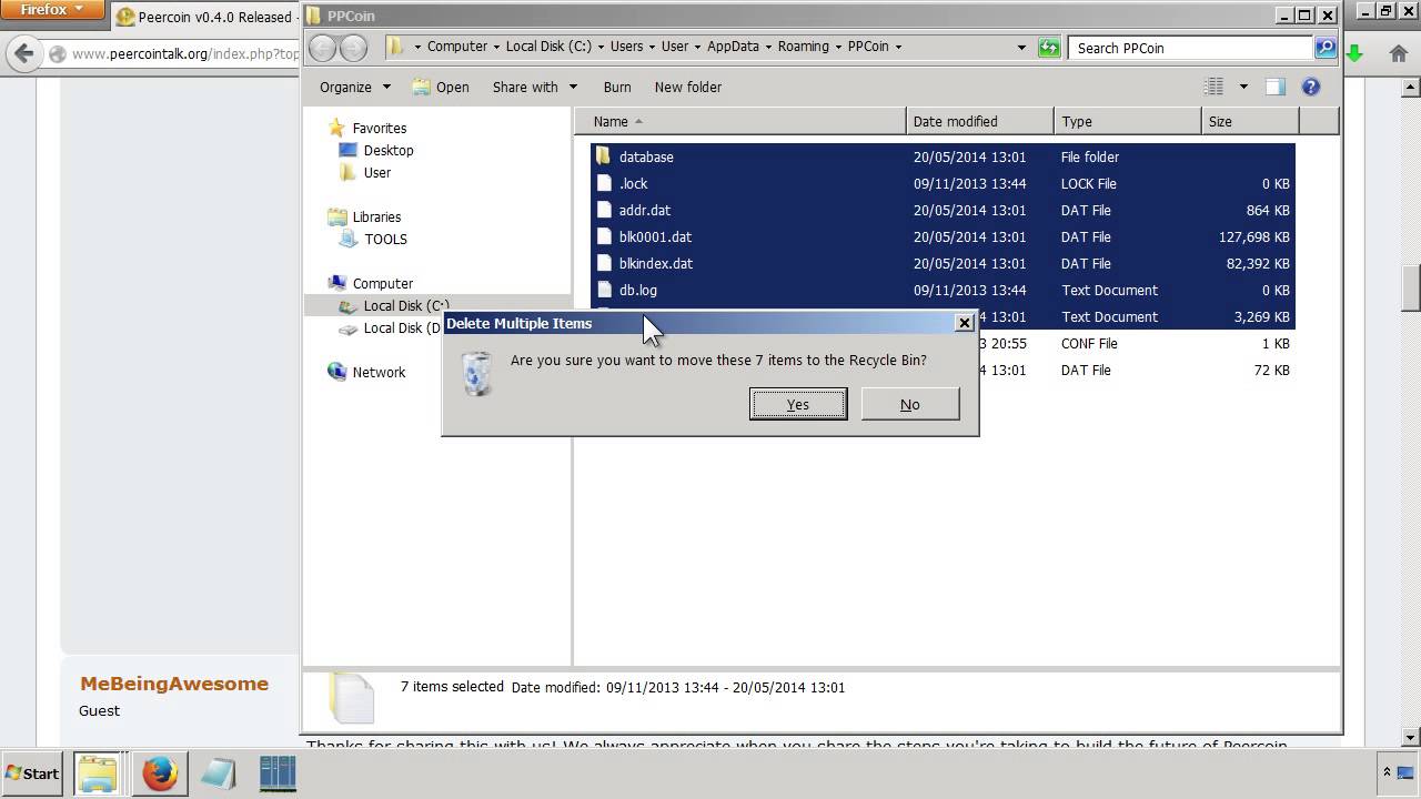 Peercoin v0.4.0 Update - 02 Performing Blockchain Redownload