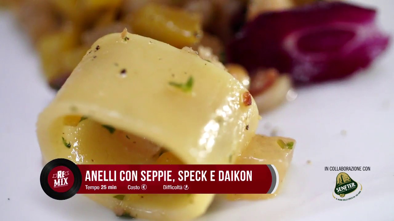 Anelli con seppie, Speck Senfter MilleIdee e daikon