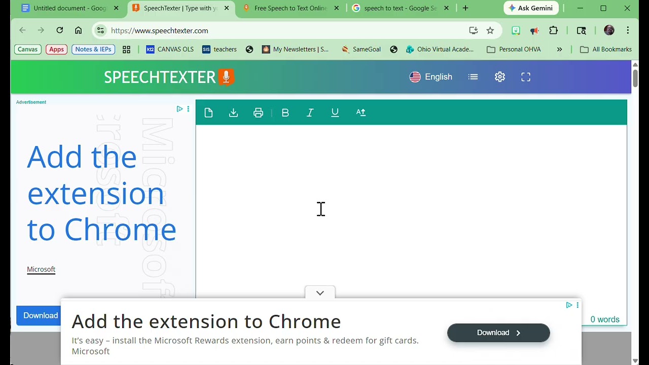 Speech to Text Demo