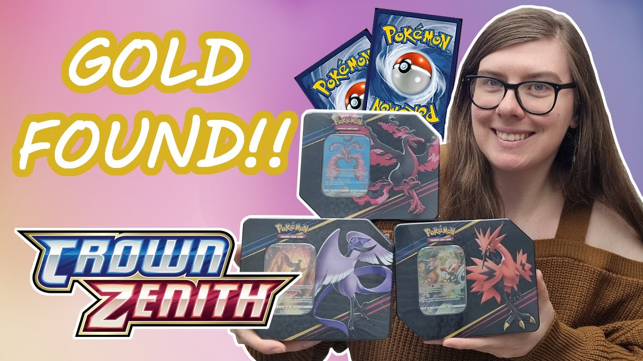 Finding GOLD in CROWN ZENITH Tins!! [Pokemon TCG Opening]