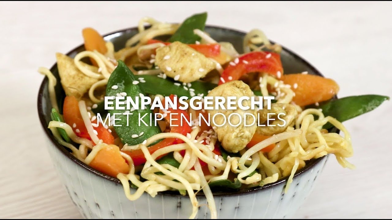 Snel eenpansgerecht met kip en noedels
