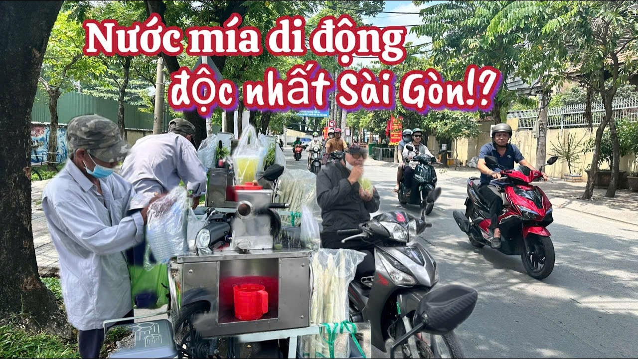 Sài Gòn xuất hiện xe nước mía độc lạ, ông chú mất việc tự chế bán dạo kiếm tiền I meanmechoi