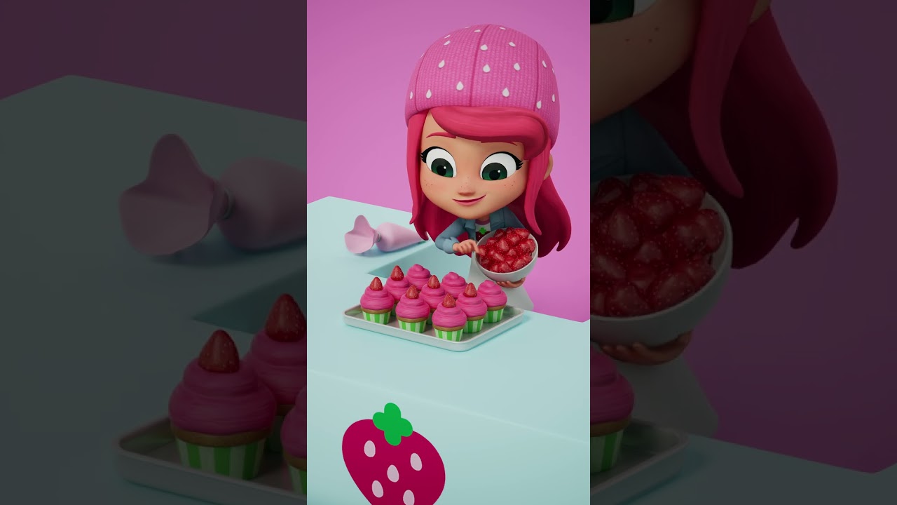 Cupcake Decorating Speed Run #strawberryshortcake #shorts #cupcakes
