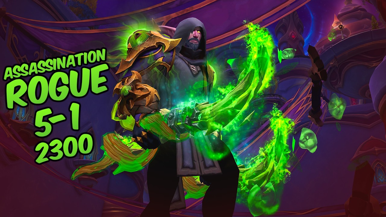 Assassination Rogue PvP 5-1 2300 Midnight S2 Arena Gameplay Fun Class Spec JFarm