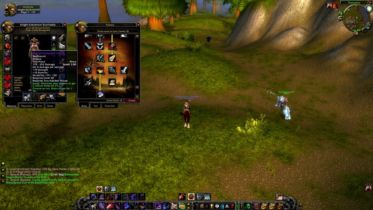 Vanilla WoW Arms Warrior PvP Spec