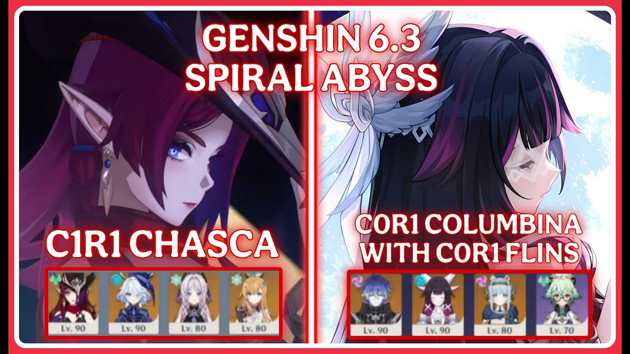 C1R1 Chasca & C0R1 Columbina with C0R1 Flins | New Spiral Abyss 6.3 | Genshin Impact