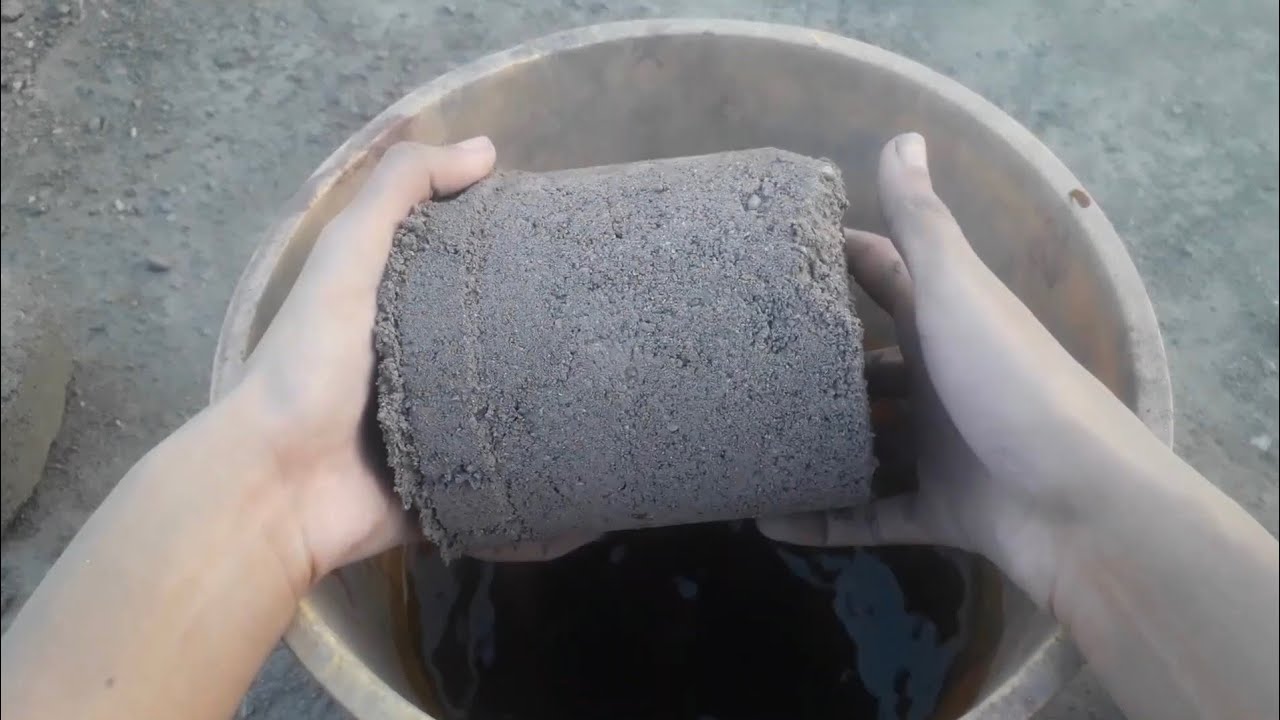 New ASMR video if grainy sand cups in water bucket+dry tub ASMR crumbling 💦😴
