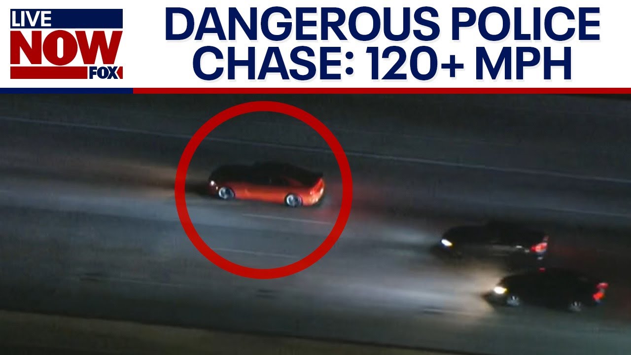 High-speed police chase: Driver hits 120+ mph before bailing on foot | LiveNOW from FOX