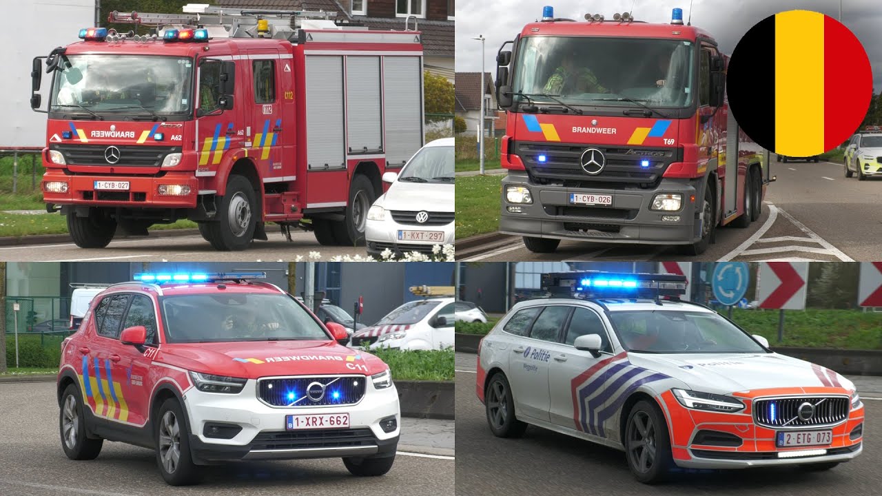 Brandweer Maasmechelen & Genk en Wegpolitie Limburg met spoed naar verkeersongeval E314 Maasmechelen
