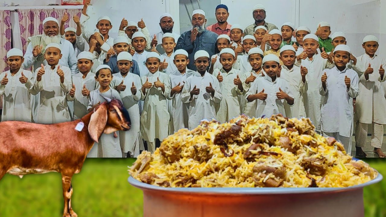 Khaja Bhai Serves 12kg Mutton Biryani to a Madrasa | Mutton biryani