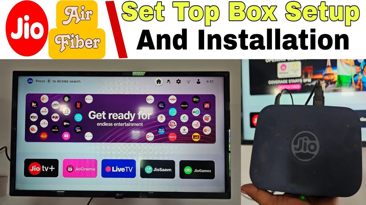Jio Airfiber Set Top Box installation | Jio Airfiber Set Top Box Review | Channel & OTT connect TV