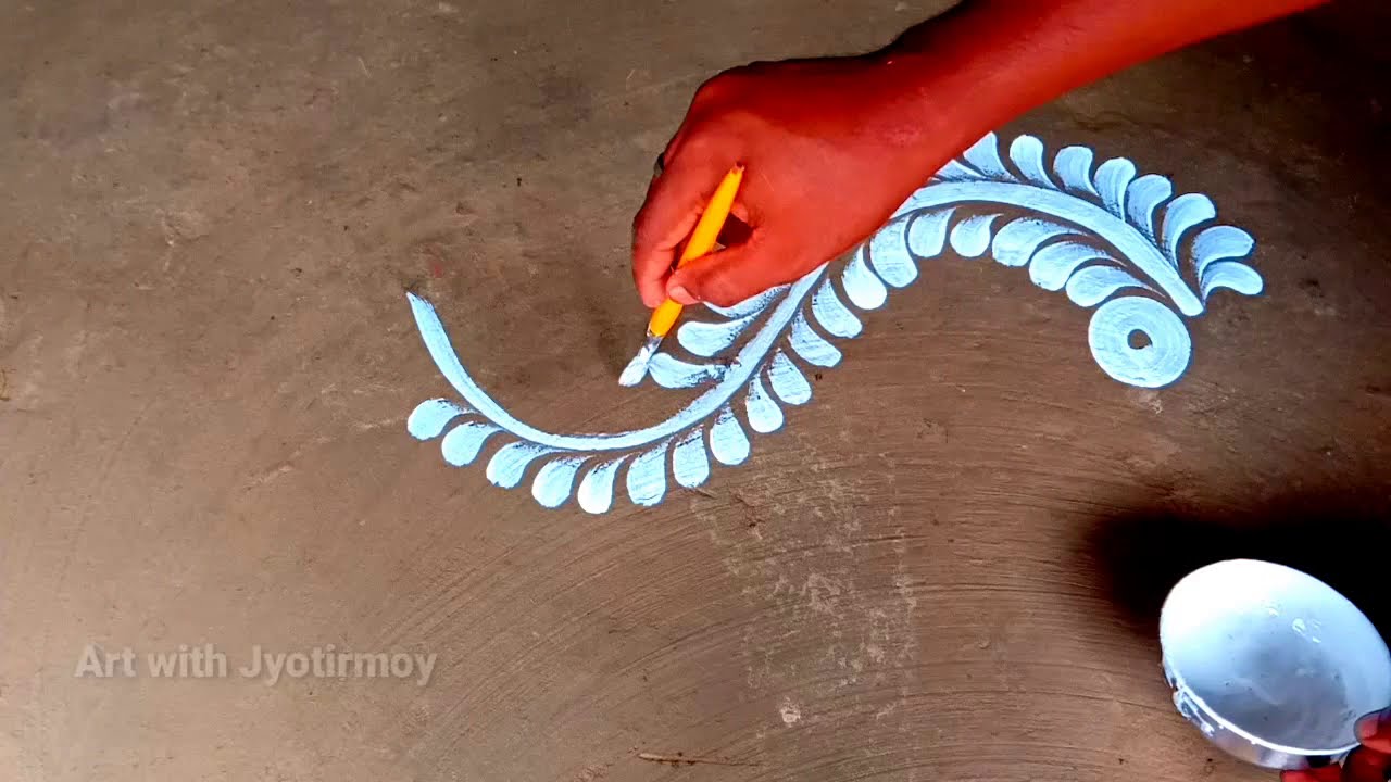 Alpona  Tutorial- 3  || easy alpona design  for beginners || alpona design