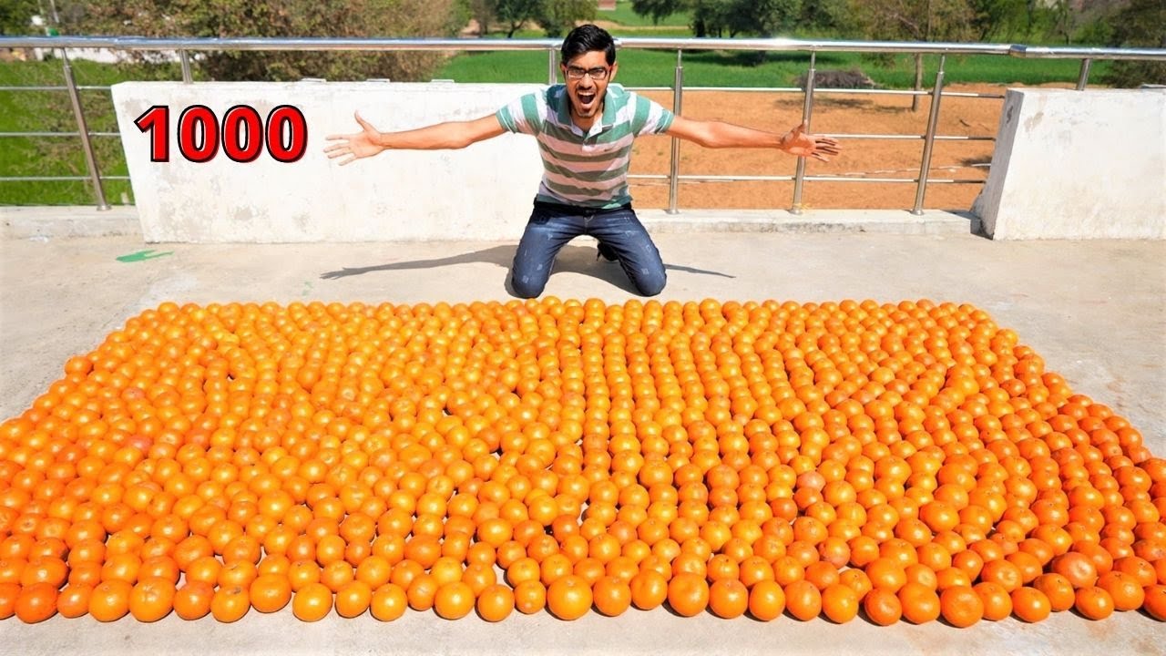 Extracting Juice From 1000 Oranges | 1000 संतरे में कितना लीटर जूस निकलेगा?