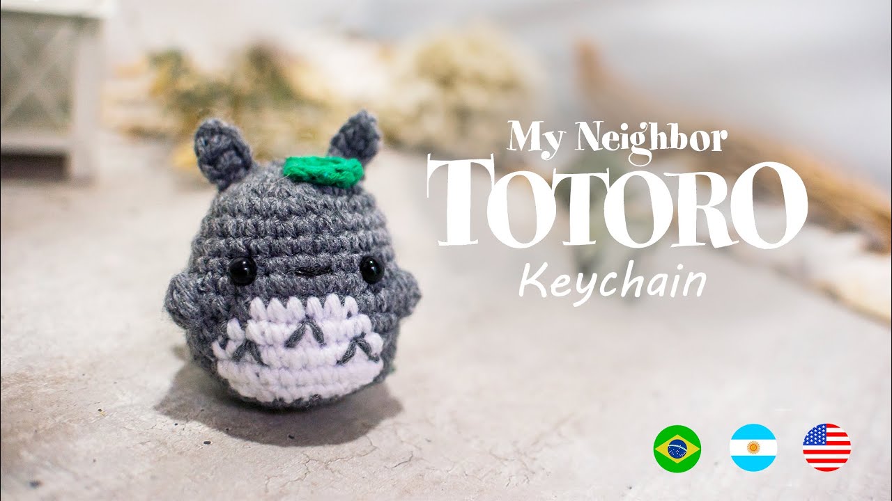 Totoro amigurumi llavero tutorial/ totoro crochet paso a paso / totoro keychain amigurimi