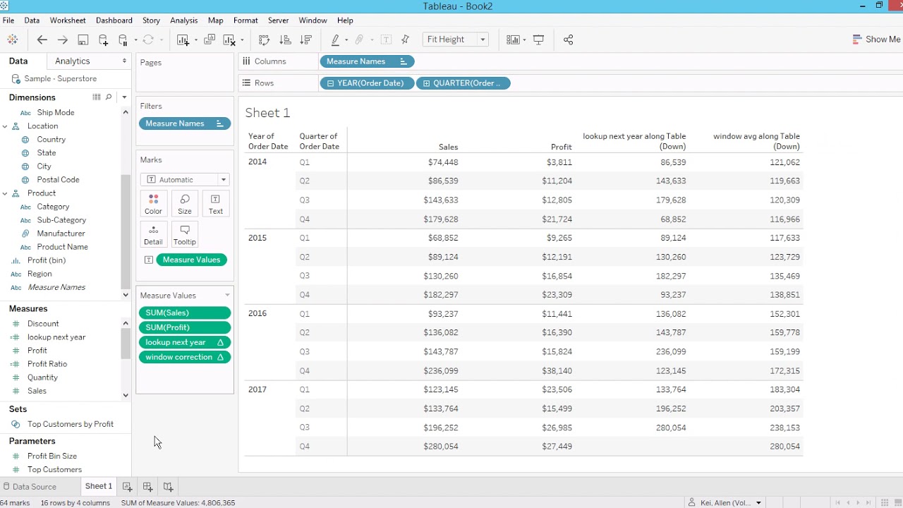 Tableau Tutorial 61: Window Calculation (Correlation and Percentile)
