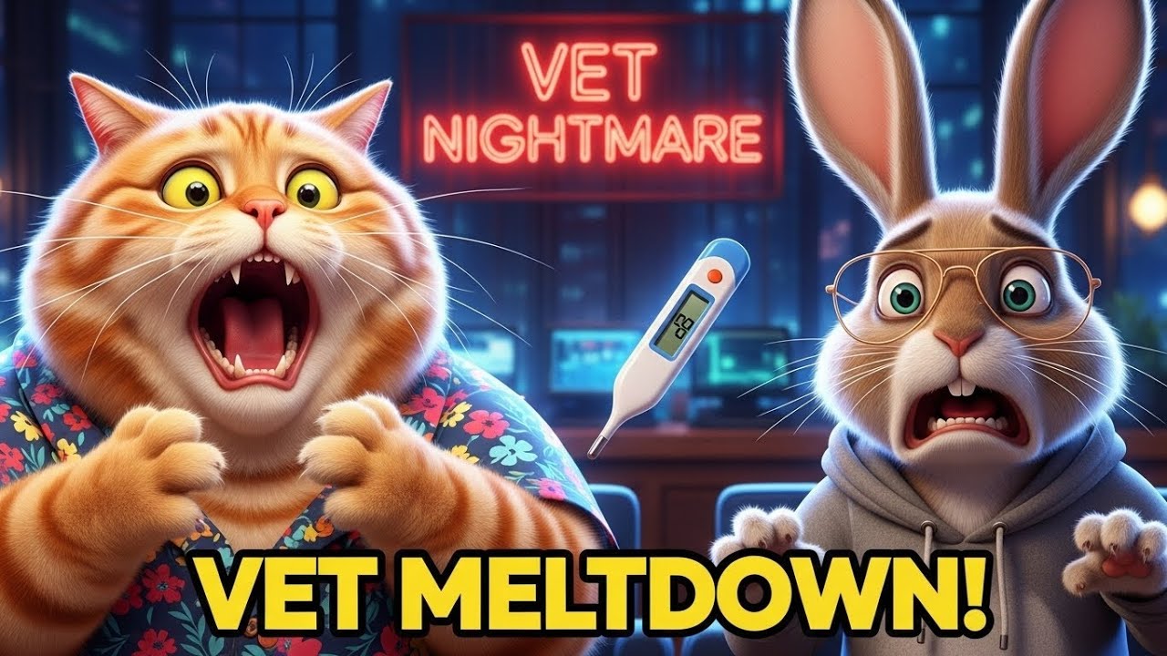 Ep#18 Faty Cat vs Bucky Rabbit: The Funniest Vet Visit Meltdown Ever🐰🔥 (Try Not to Laugh Challenge!)