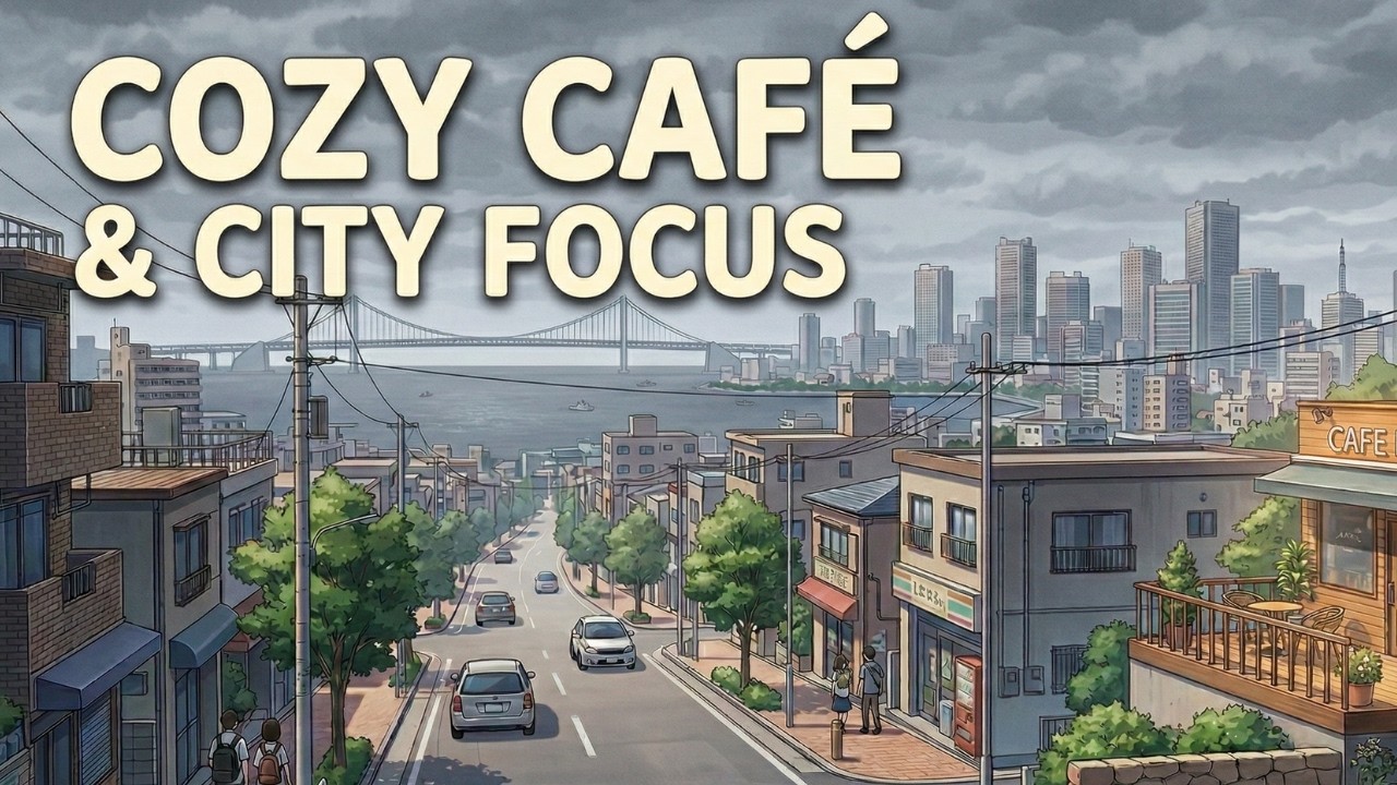 Rainy Day City Ambience | Relaxing Lofi Beats for Study & Focus
