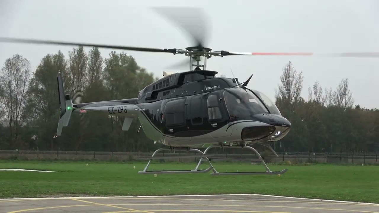 Demo flights Bell 407 GXi SN.56391 EI-ZPG Amsterdam Heliport 6. November 2024 #EuropeanRotors