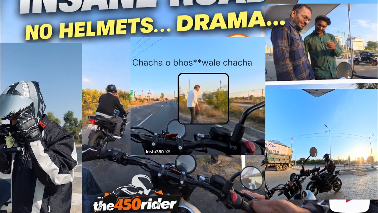 Road rage 😡 and funny moment on Sunday ride🫶 #guerrilla450 #bikerider #roadrage #funny #insta360x5 