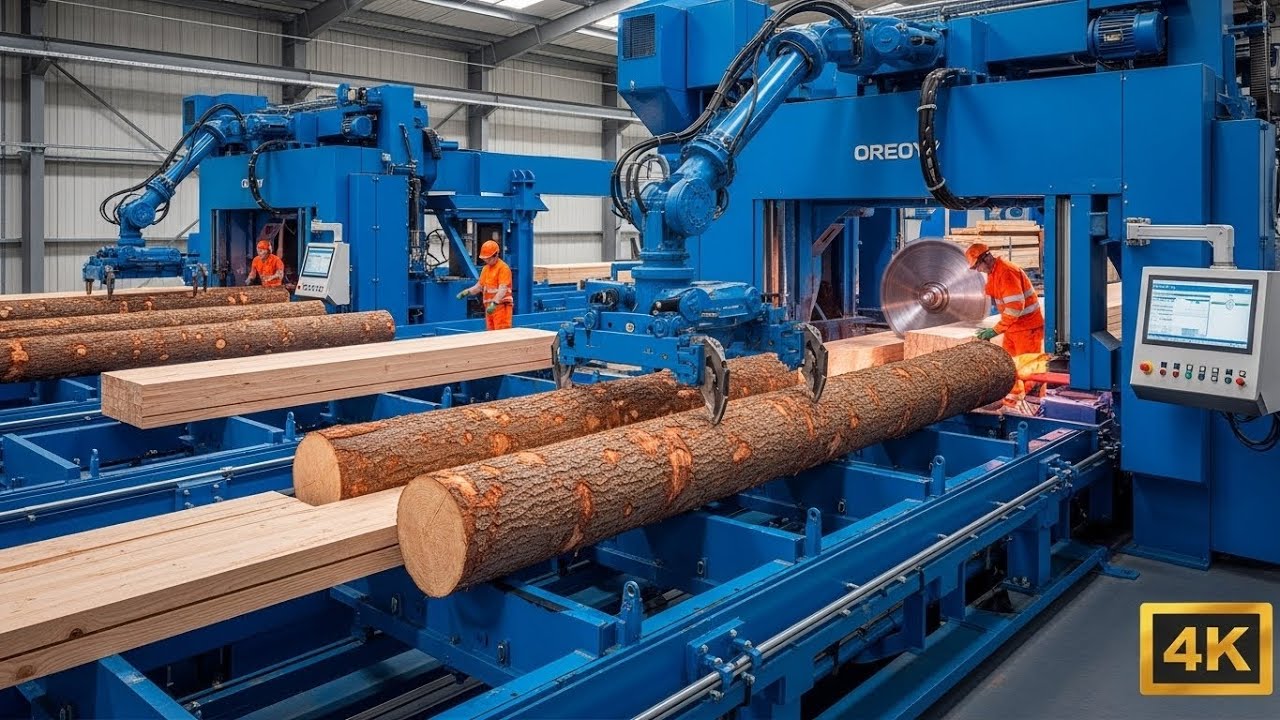 How Timber Is Processed | Inside an Automated Industrial Sawmill