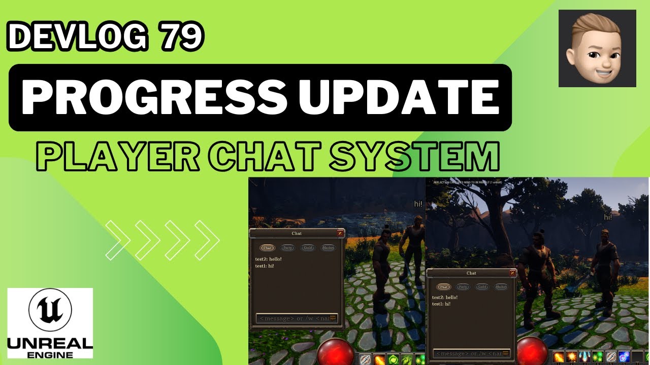 UE5 MMO Devlog 79: Introducing chat system for the players