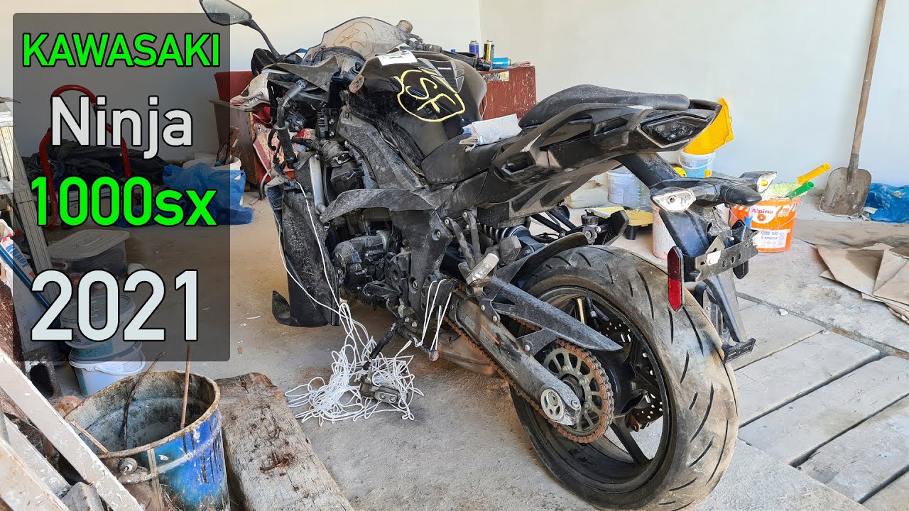 Восстановление нового Kawasaki Ninja 1000sx 2021. Мотоцикл из США под восстановление.