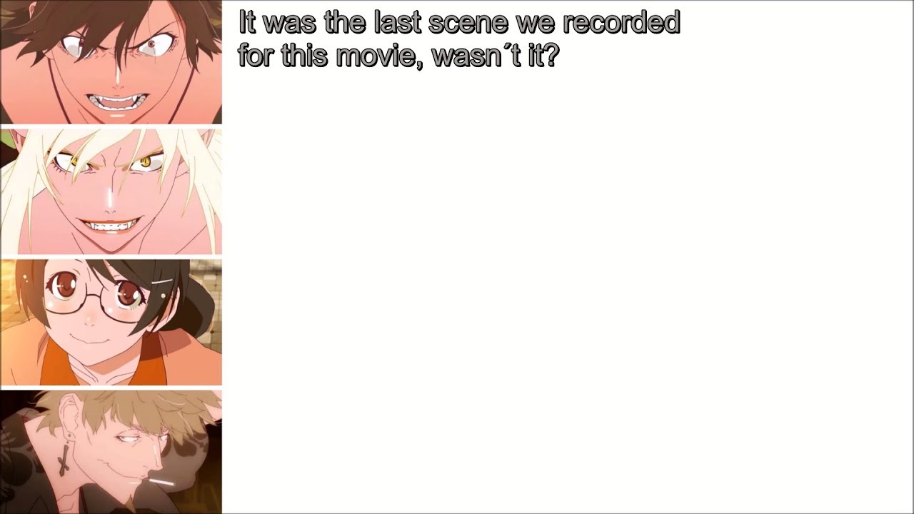 Kizumonogatari cast talk about the gym storage room scene ( ͡° ͜ʖ ͡°)