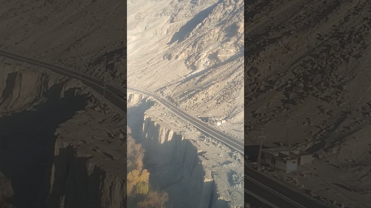 Beautiful aerial view from Jalalbad to Gilgit Airport from a PIA ATR