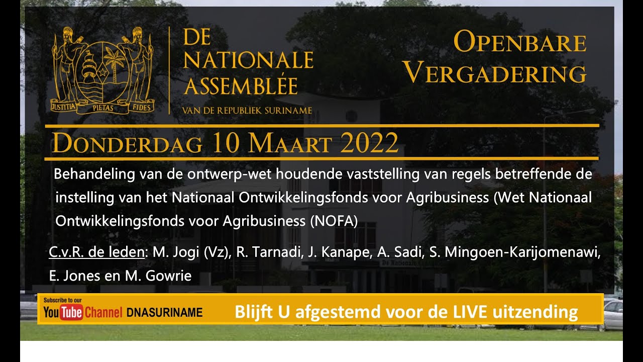 OPENBARE VERGADERING VAN DE NATIONALE ASSEMBLEE VAN DONDERDAG 10 MAART 2022