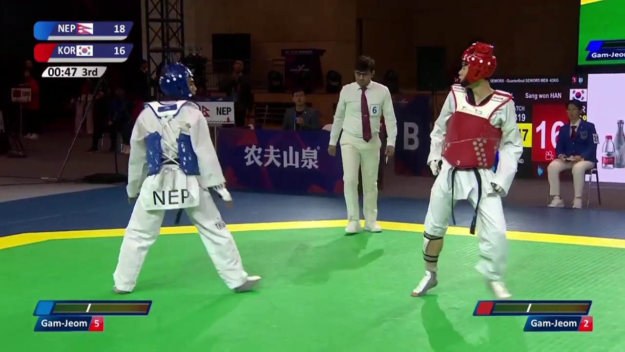 [KOREA VS NEPAL] quarterfinal match M-63KG|CHINA OPEN 2019