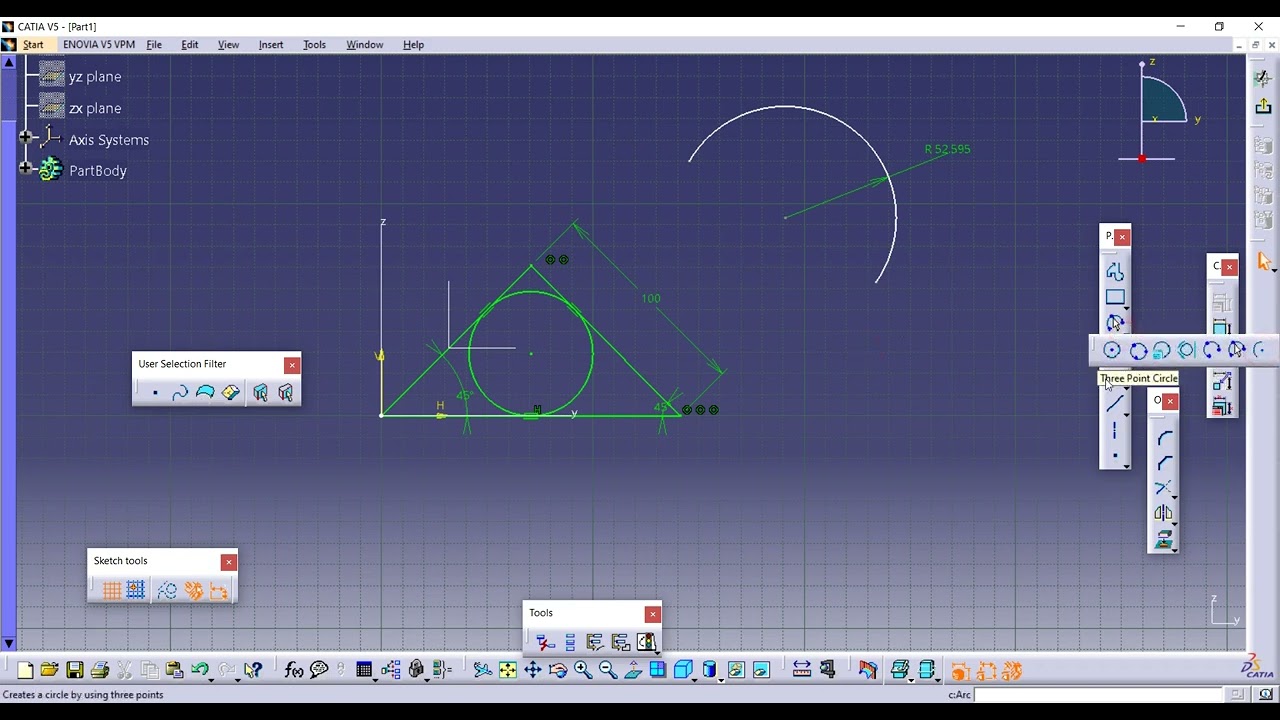 CATIA-V5 - Interesting powerful commands | Profiles I Constraints I Triangles