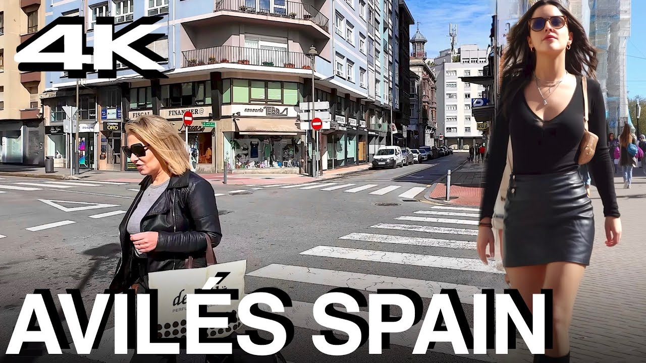 4K Walk Avil&eacute;s Spain | Avil&eacute;s Walking Tour | No Talking
