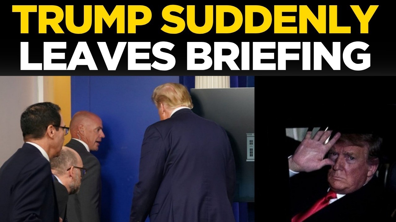 Breaking NewsLIVE: President Suddenly Leaves White House Briefing | US News LIVE | Watch Full Speech
