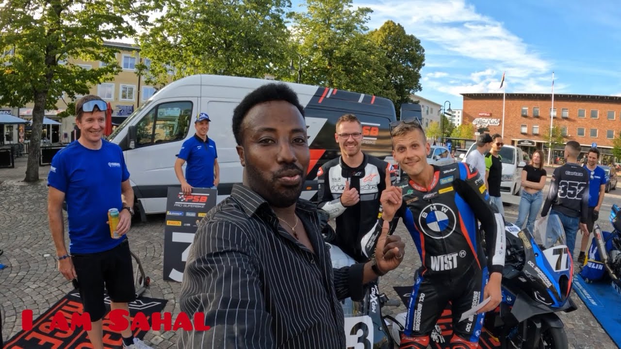 Exploring streets of Karlskoga city, Beautful sunny day watch to the end
