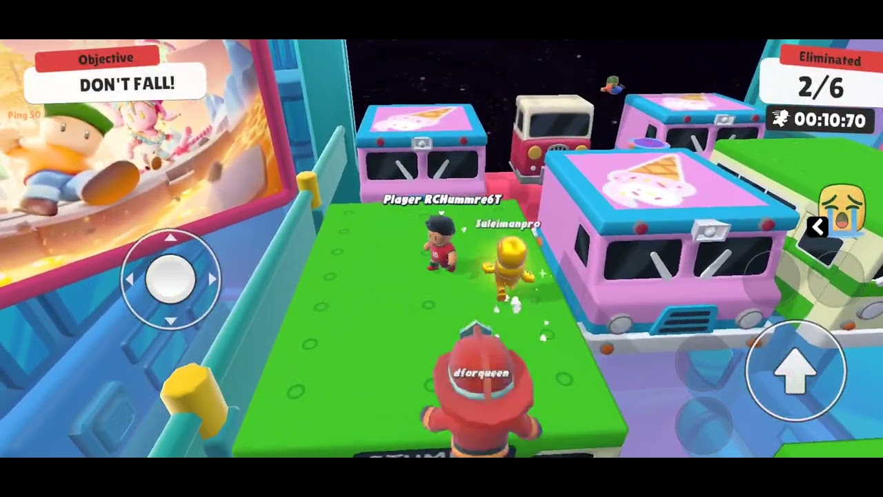 Playing stumble guys. So much stress. Because there are so many pro players.