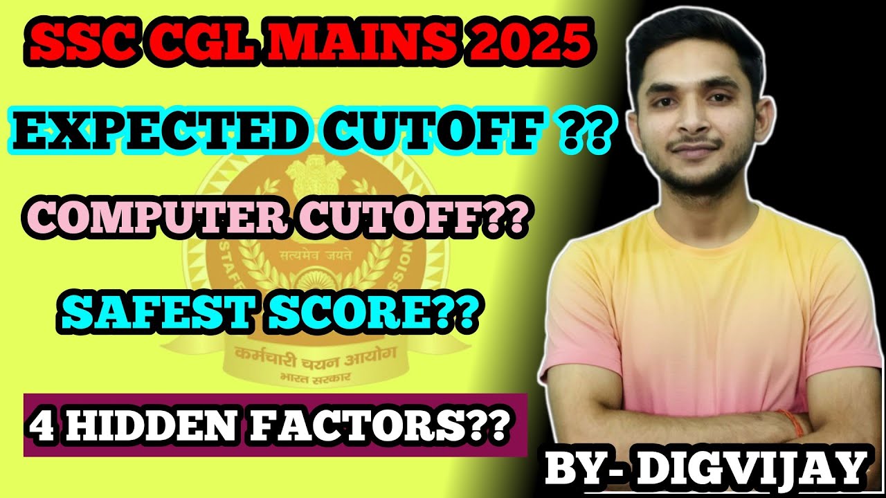 CGL MAINS 2025 CUTOFF🤫|SAFEST SCORE🧐|COMPUTER CUTOFF🤐| feel ssc