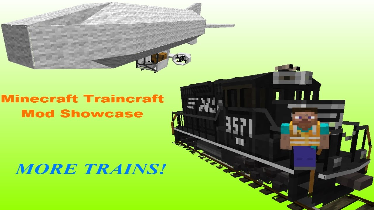 Minecraft Traincraft Mod Showcase, MORE TRAINS!