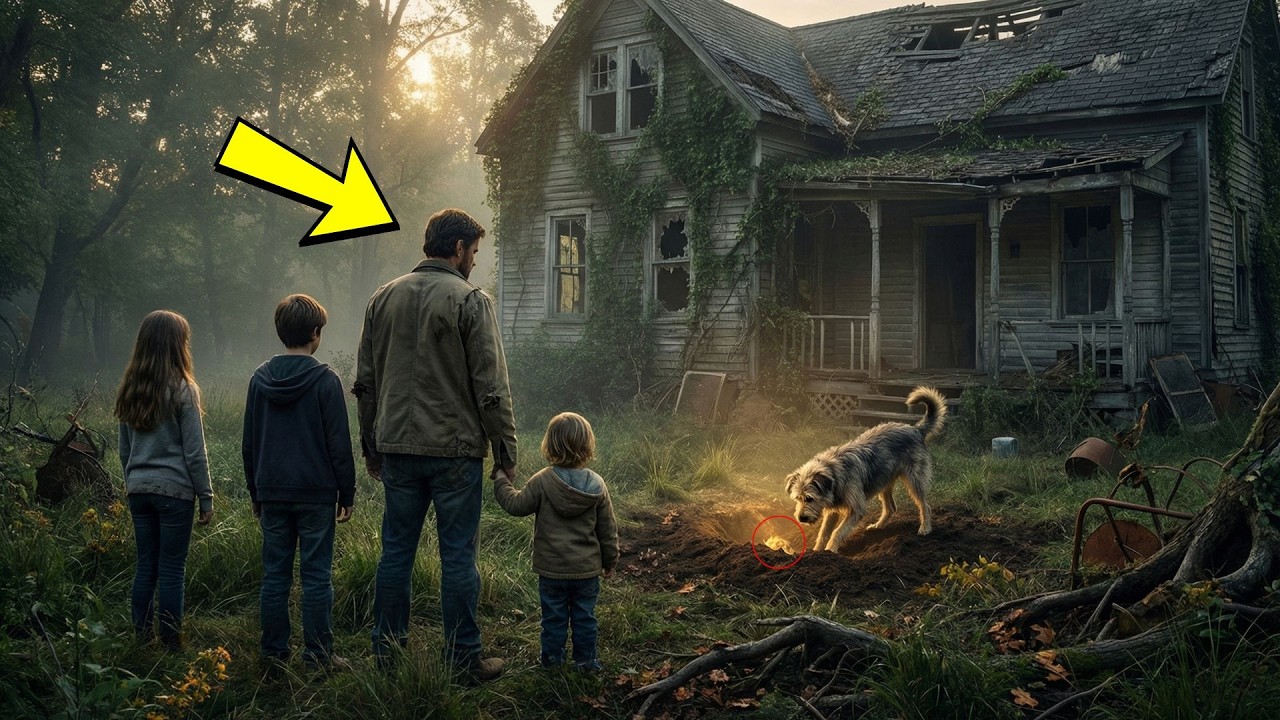 El perro del padre viudo empezó a cavar cerca de la casa abandonada… hasta que sacó algo que…