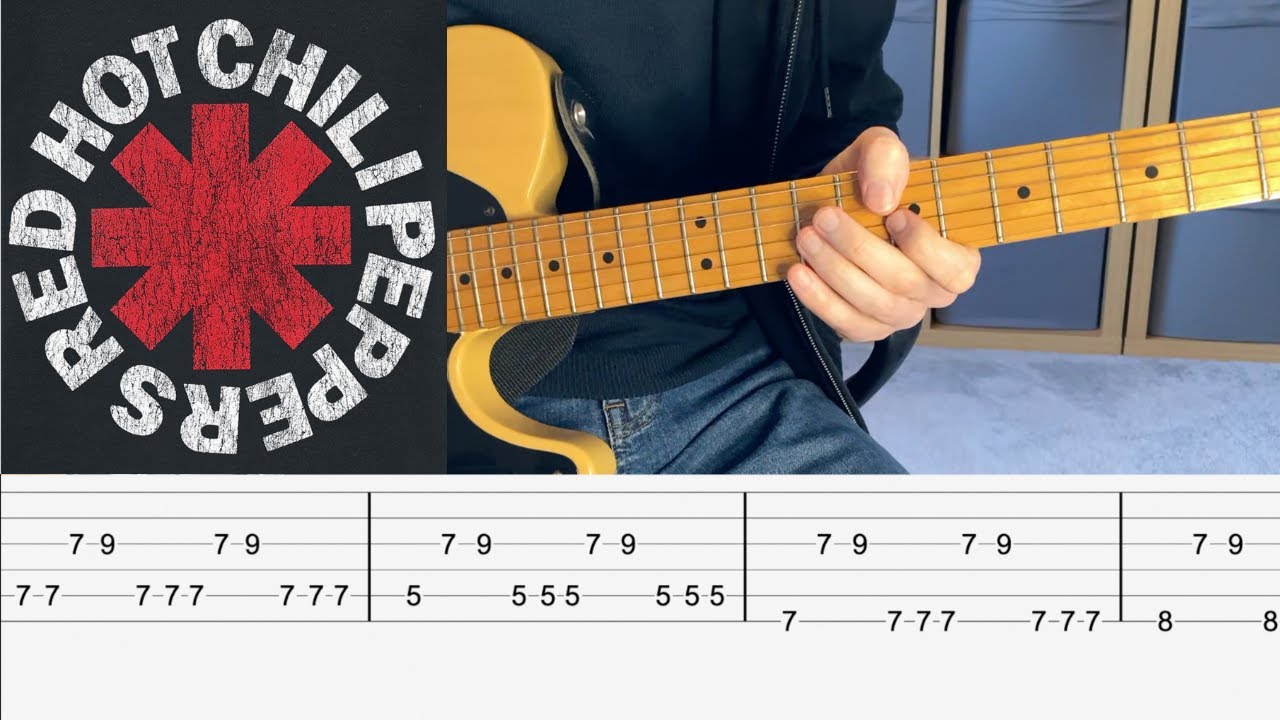 Red Hot Chili Peppers Can't Stop Riff Guitar Lesson *WITH TAB*