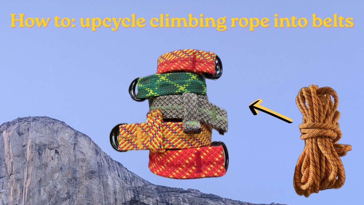 How to make a climbing belt from upcycled rope! 🧵🧗🏻‍♀️ (EASY) [ #climbing #upcycling #rockclimbing ]