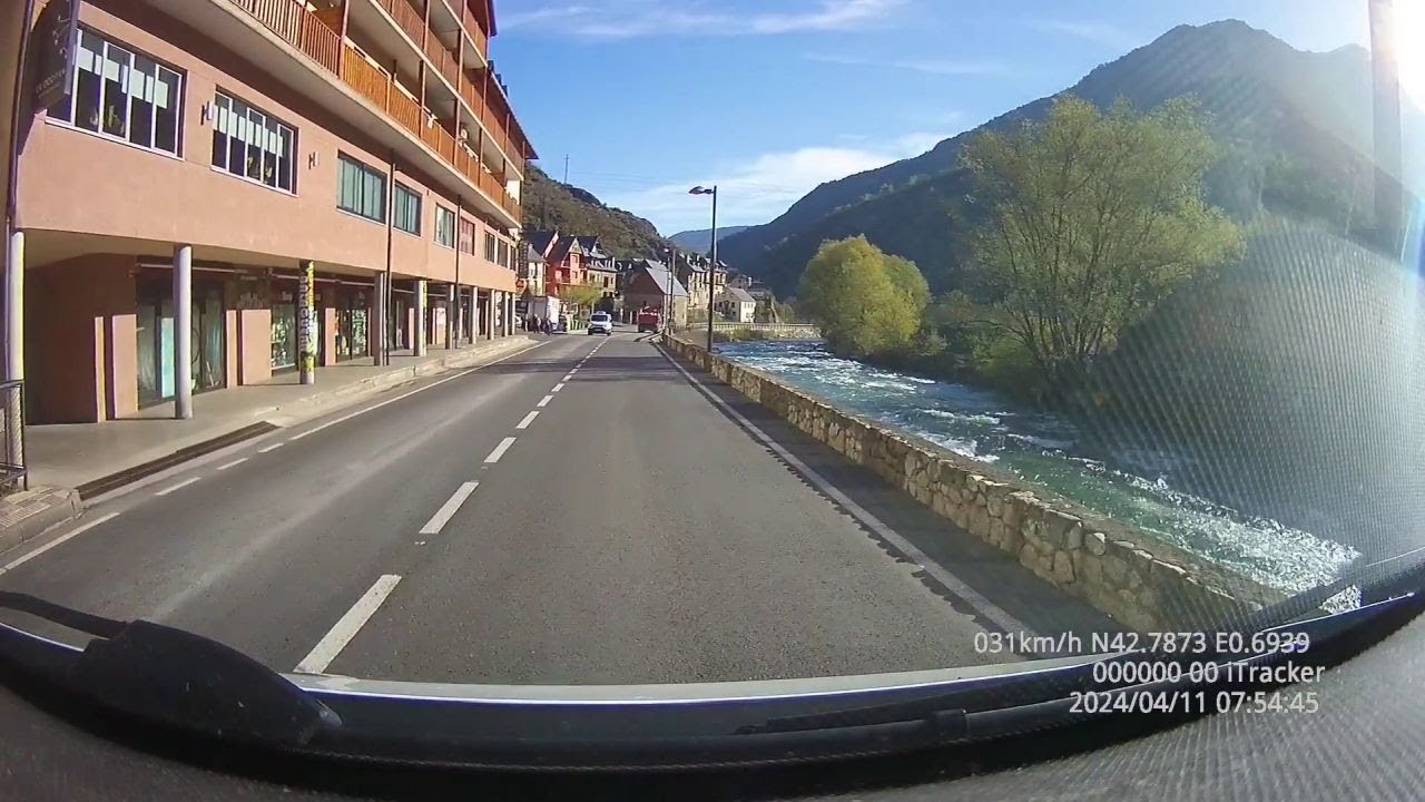 Fahrt Vielha, Pyrenäen, Spanien bis französische Grenze, N230