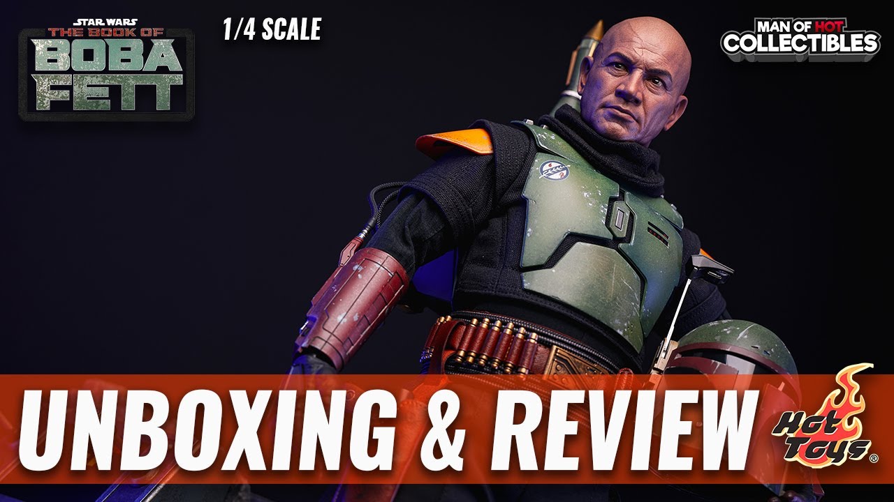 INSANE LIKENESS! Hot Toys BOBA FETT DELUXE 1/4 Scale Unboxing and Review