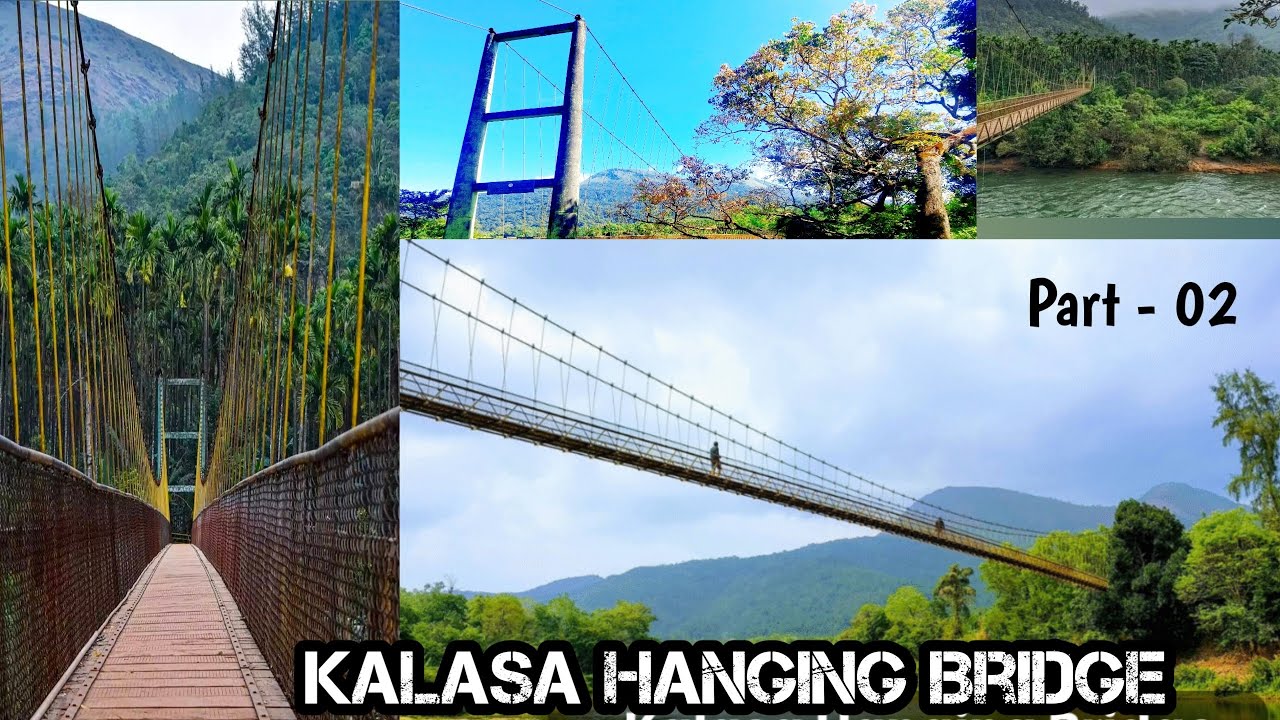 Kalasa Hanging Bridge🔄Kalasa To Hassan Bike Ride🏍️ 🌺Chikmagalur Tourist Places✨Kannada Travel Vlogs